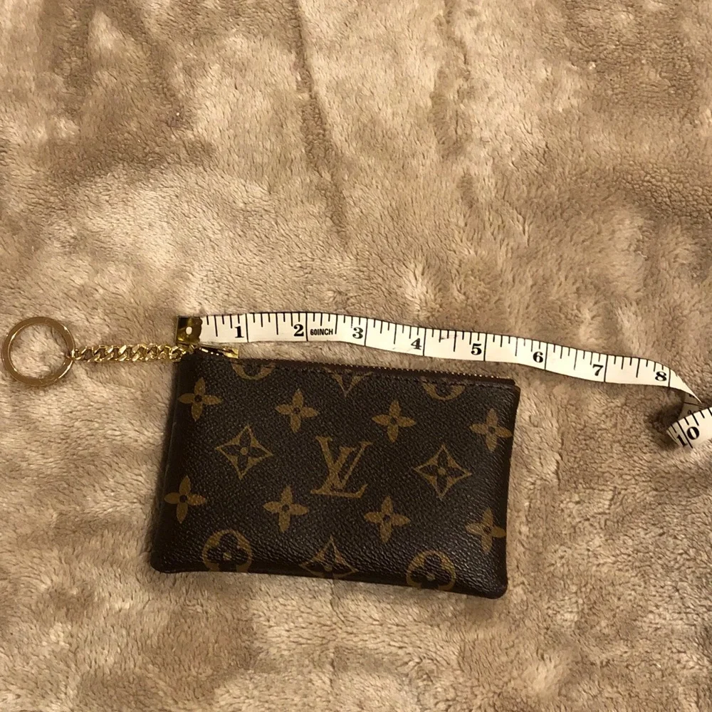 Louis Vuitton Monogram Zip Key Pouch in Brown with Gold Hardware - Picture 2 of 6